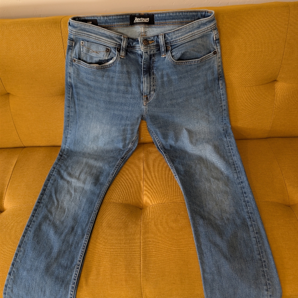 Nextown Men's Straight Fit Light Blue Denim Jeans